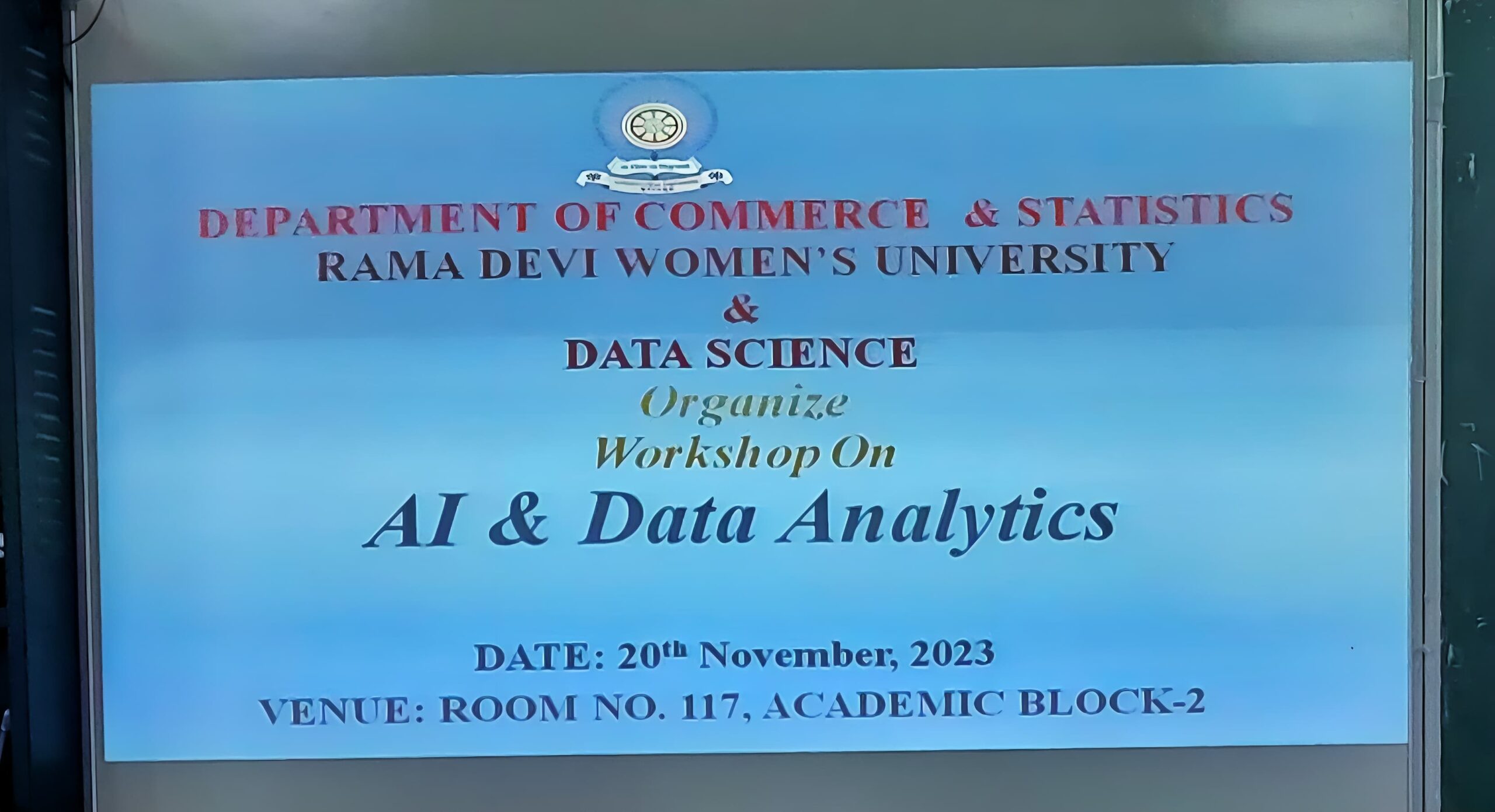 An event to remember: AI workshop at RD Women’s College